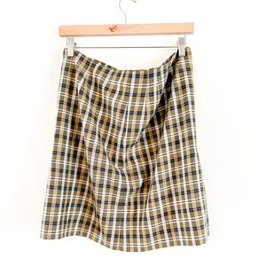 JOBIS Sportwear Plaid Mini Pencil Skirts (Size: 38/Medium)